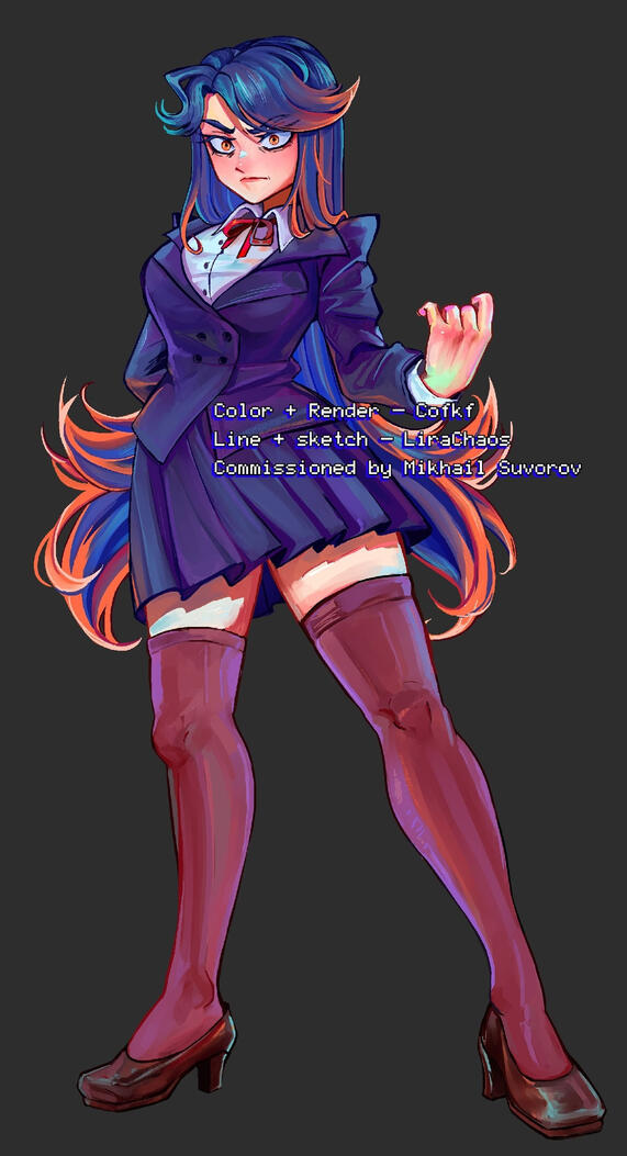 Colored Kimiko sprite for "My Therapy" novel Act 2
